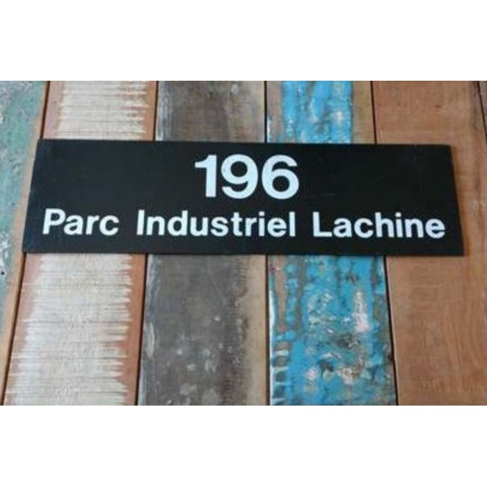 Panneau d’identification STM - Ligne 196 Parc Lachine